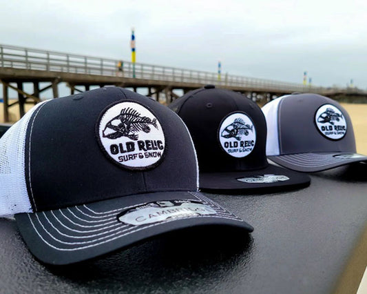 Old Relic Surf & Snow Round Logo Trucker Hats